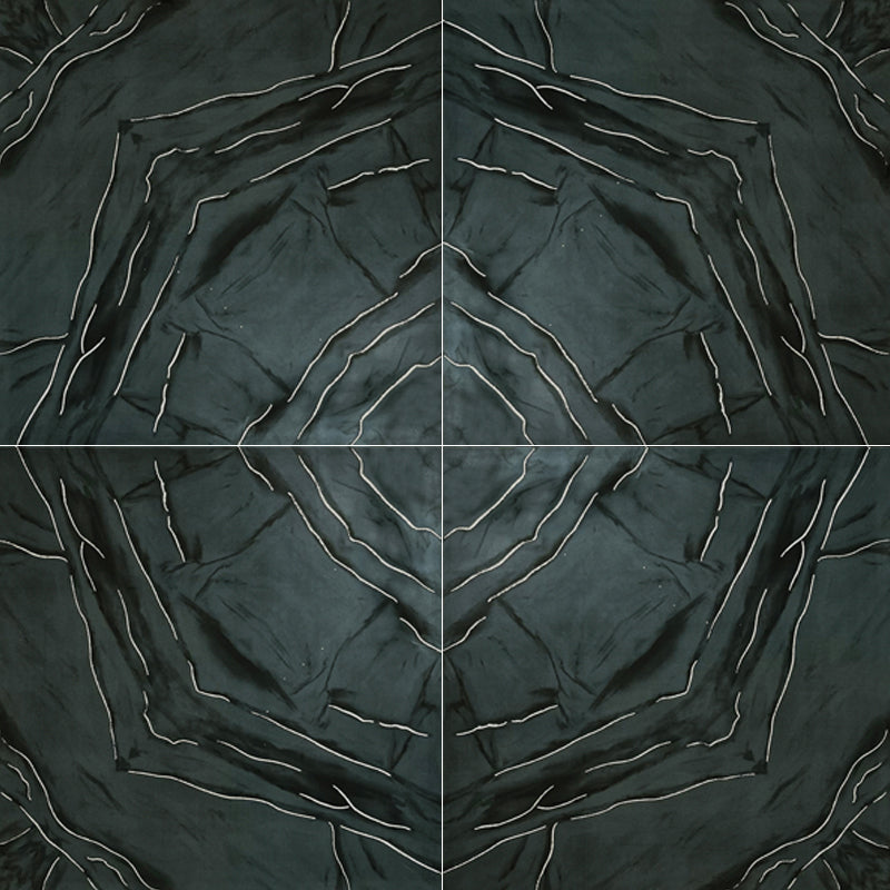 Elite Anthracite Decor 60cm x 60cm Wall & Floor Tile