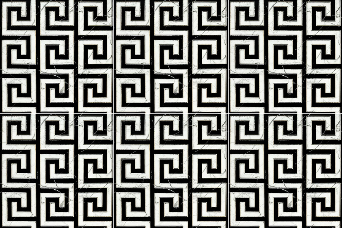 Greek Decor 60cm x 60cm Wall & Floor Tile
