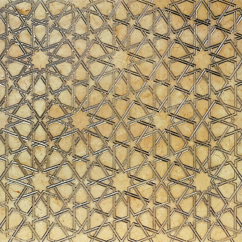 Doha Cream Decor 60cm x 60cm Wall & Floor Tile