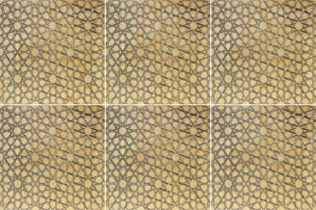 Doha Cream Decor 60cm x 60cm Wall & Floor Tile