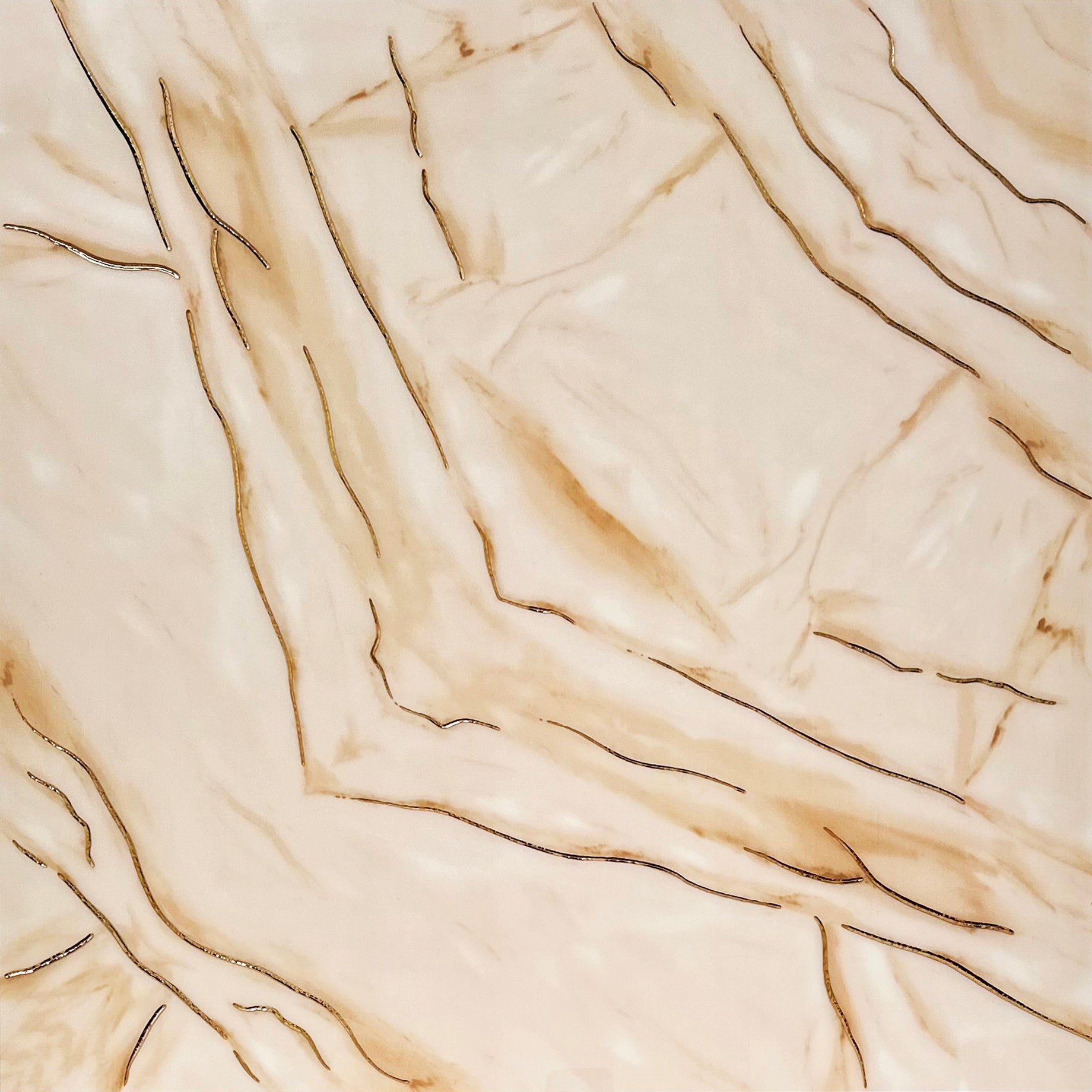 Elite Cream Decor 60cm x 60cm Wall & Floor Tile