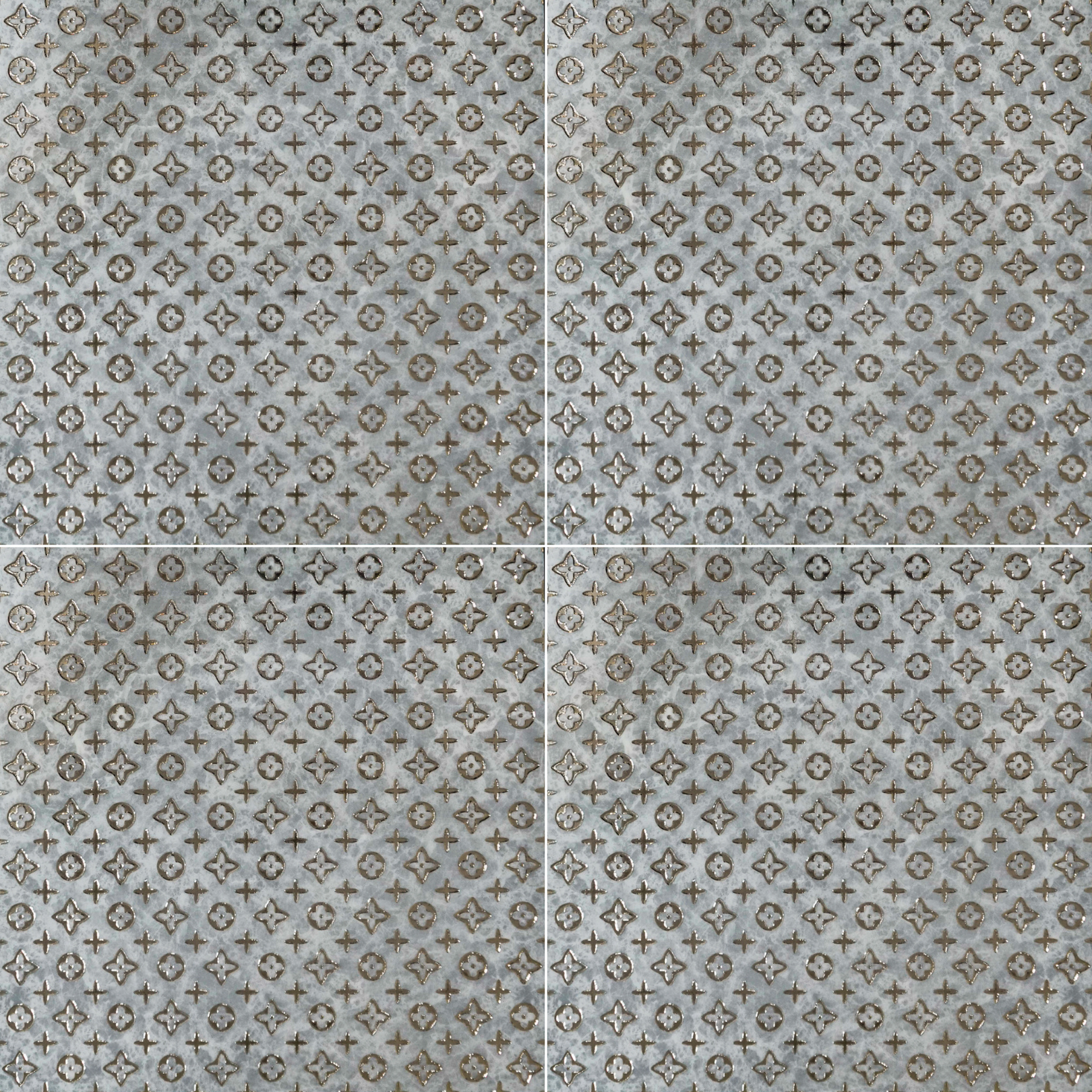 Louise Grey Decor 60cm x 60cm Wall & Floor Tile
