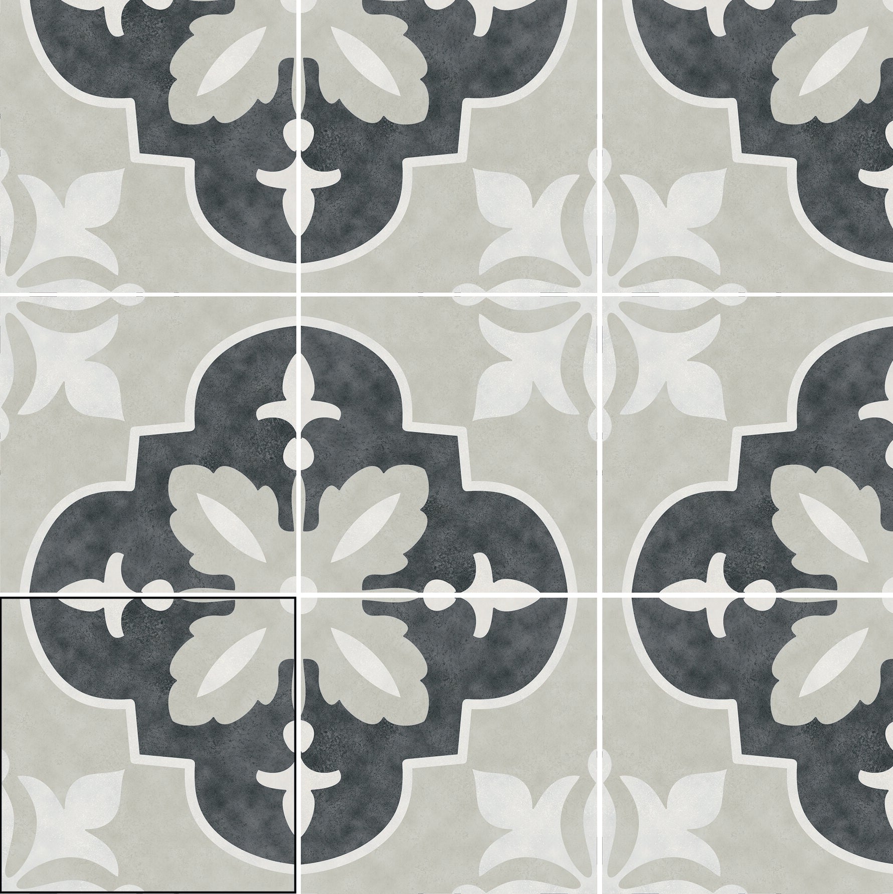 BRIANNA NORA, 15X15, Black, Light Blue, Light Beige