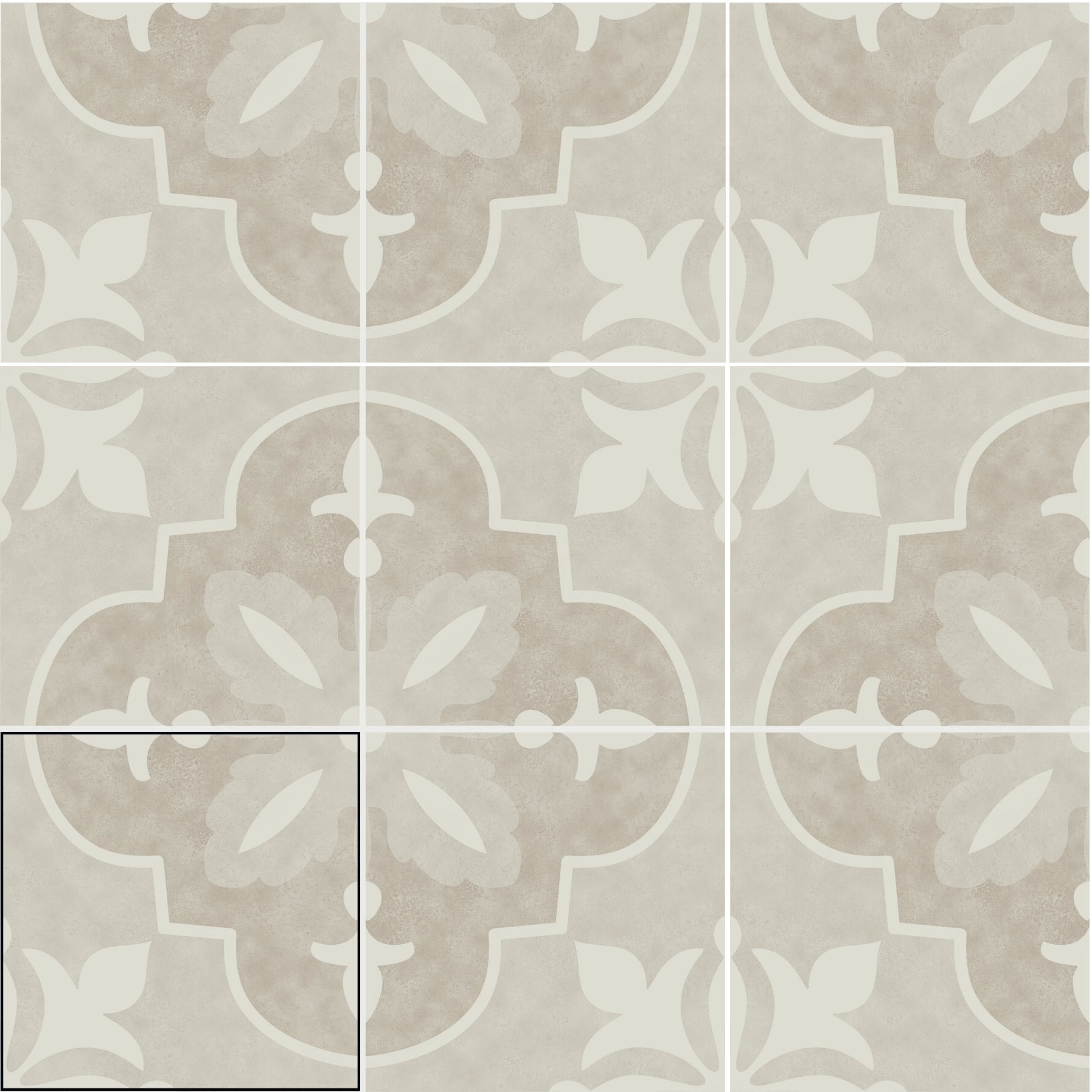 BRIANNA NORA, 15X15, Black, Light Blue, Light Beige