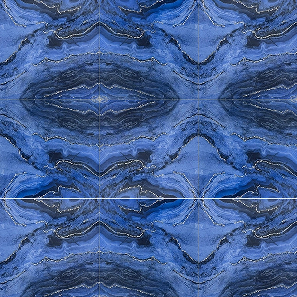 Prestige Crystal Blue/Silver 60cmx60cm Wall & Floor Tile