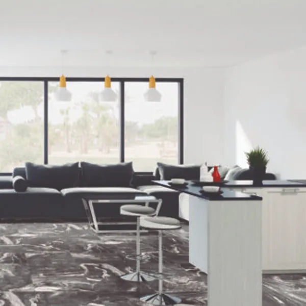 Domino Soft Black Sugar Glazed Rectified 30cm x 60cm Wall & Floor Tile