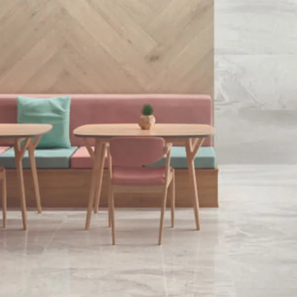 Domino Soft White Sugar Glazed Rectified 60cm x 60cm Wall & Floor Tile