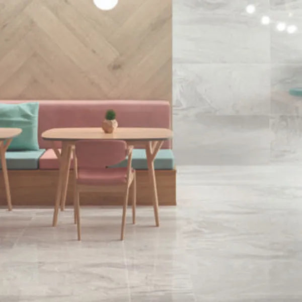 Domino Soft White Sugar Glazed Rectified 60cm x 120cm Wall & Floor Tile