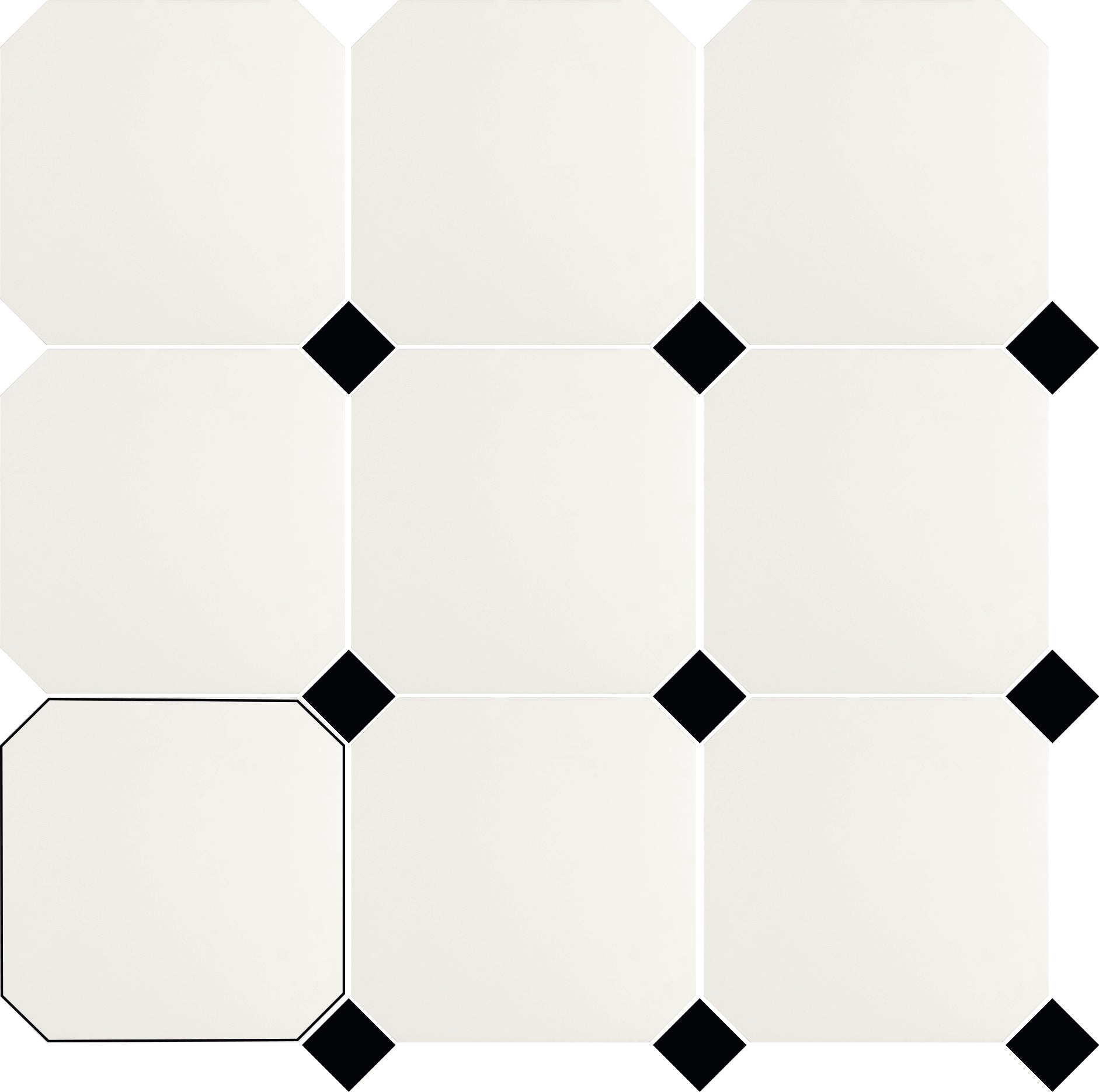 EIGHT, 20X20, White, Black