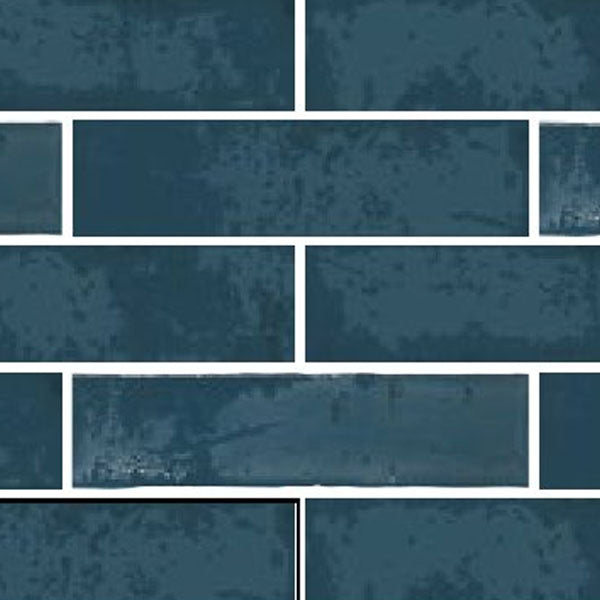 Grunge Blue Brick 7.5cm x 30cm Wall Tile