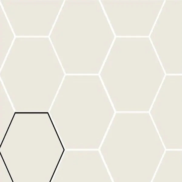 Hexagon White 7.5cm x 20cm Wall Tile
