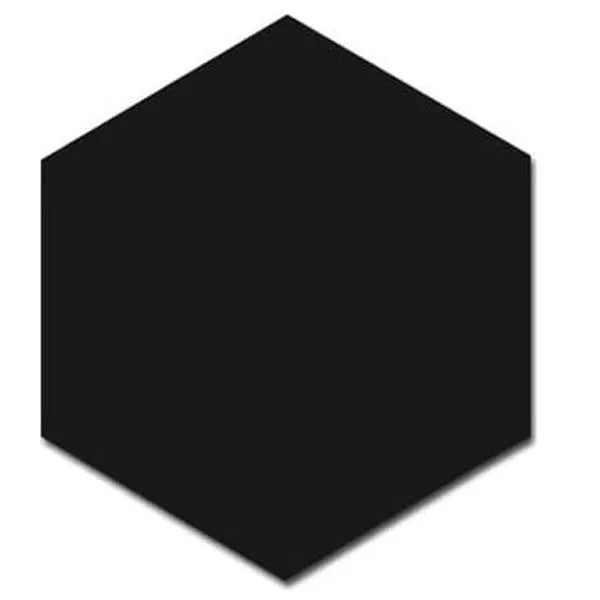 Hexatile Matt Black 17.5cm x 20cm Wall & Floor Tile