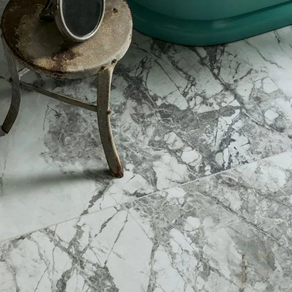 Invisible Marble Gold Matt Porcelain 120cm x 120cm Wall & Floor Tile