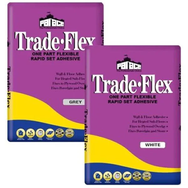 Palace Quick Set Trade Flex Grey Wall & Floor Tile Adhesive Pallet Deal 56 Bags 20KG