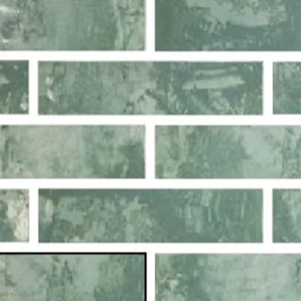 Snap Green Brick 7.5cm x 30cm Wall Tile
