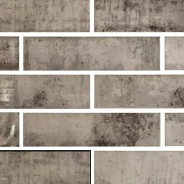 Spark Grey Brick 10cm x 40cm Wall Tile