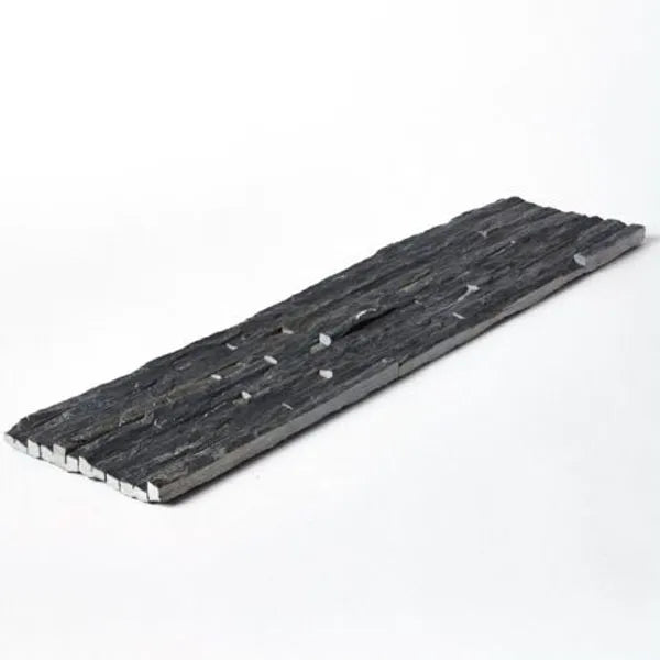 Split Face Black Slate Waterfall 15cm x 60cm Wall Tile