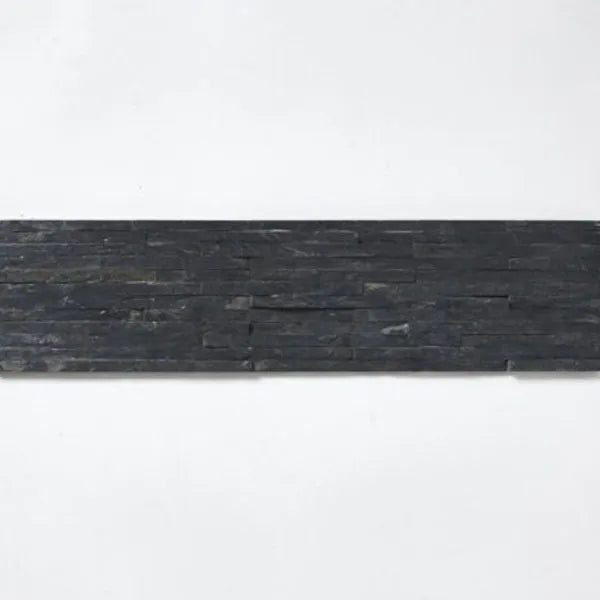 Split Face Black Slate Waterfall 15cm x 60cm Wall Tile
