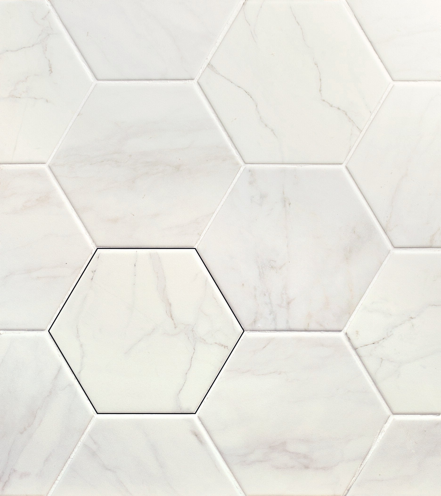 VERONA HEXAGON, 13,9x16, White, Grey