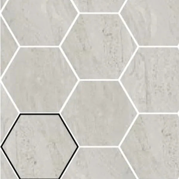 Verona Hexagon Grey Matt Brick 13.9cm x 16cm Wall Tile