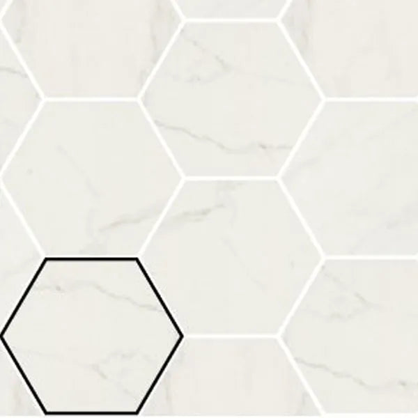 Verona Hexagon White Matt Brick 13.9cm x 16cm Wall Tile