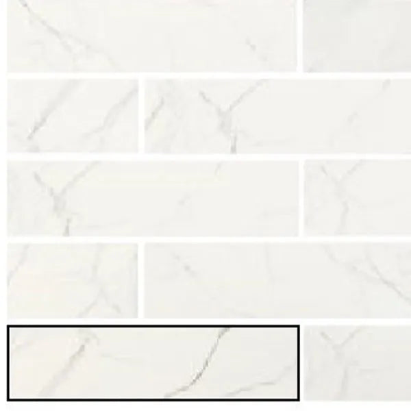Verona White Matt Brick 7.5cm x 30cm Wall Tile