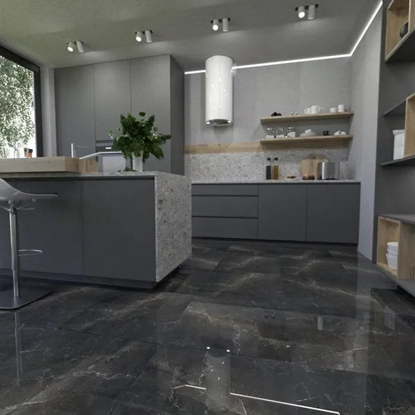 Volcano Anthracite 60cm x 60cm Wall & Floor Tile