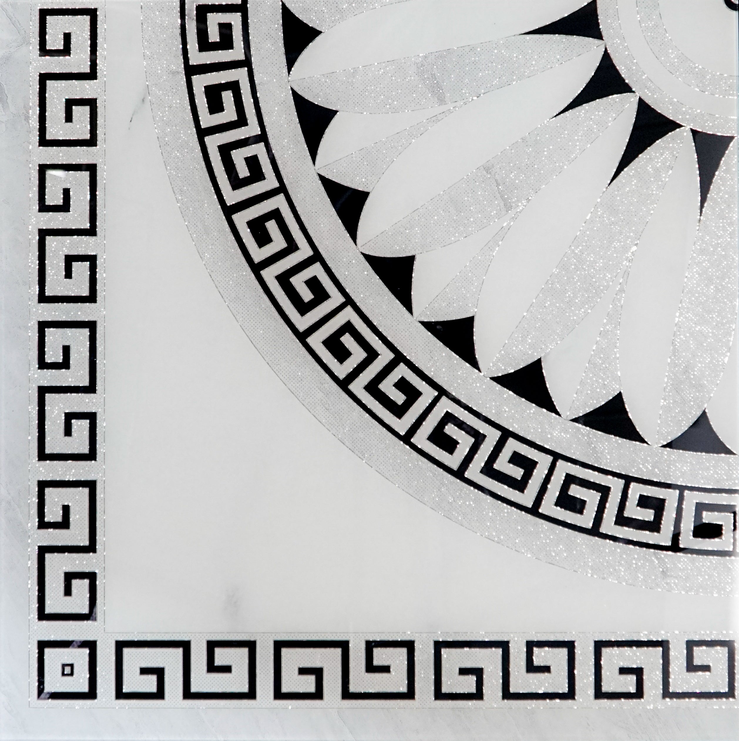 Superstar Silver Decor 120cm x 120cm Wall & Floor Tile (4 Tile Set)