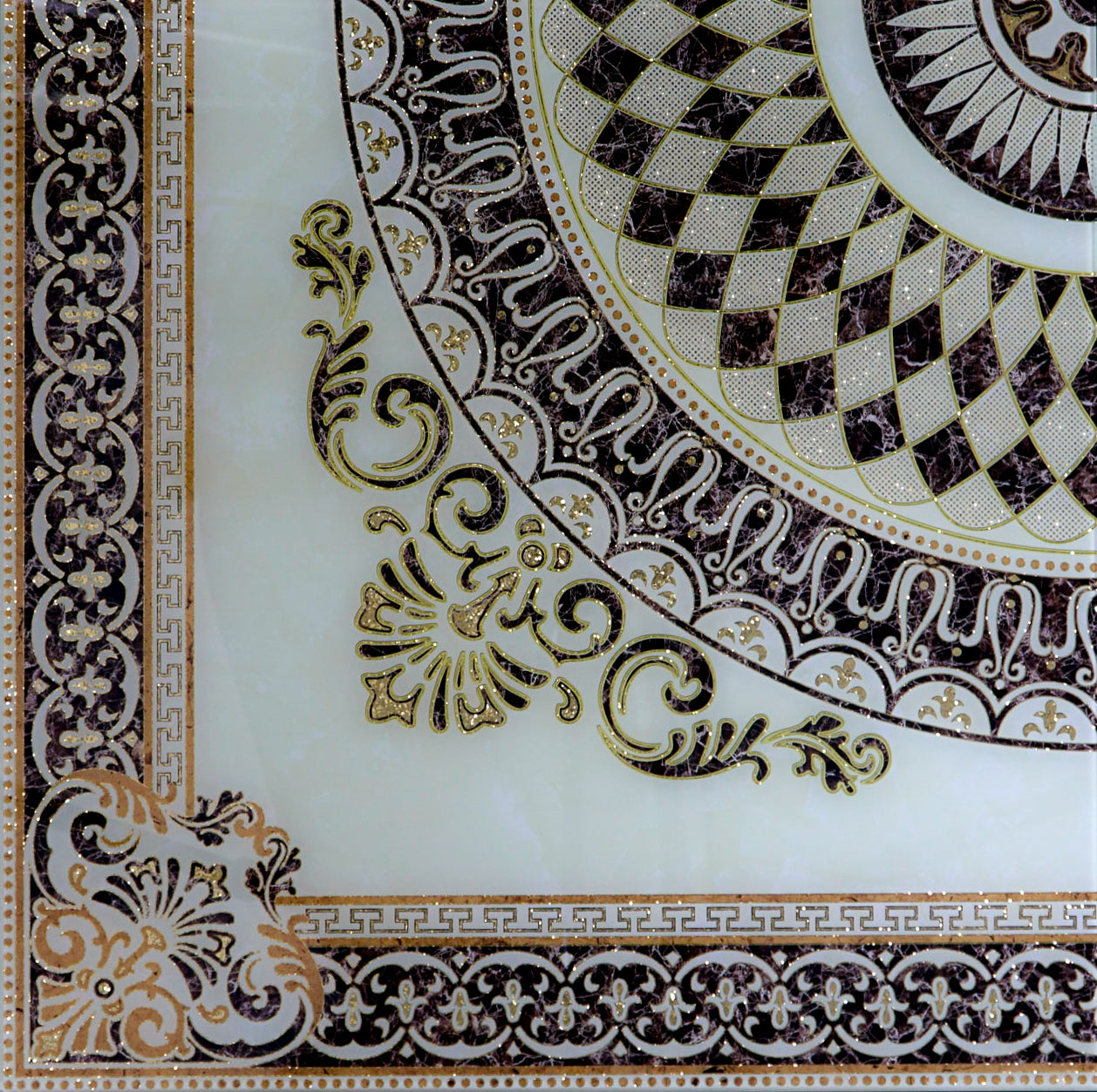 Superstar Gold Decor 120cm x 120cm Wall & Floor Tile (4 Tile Set)