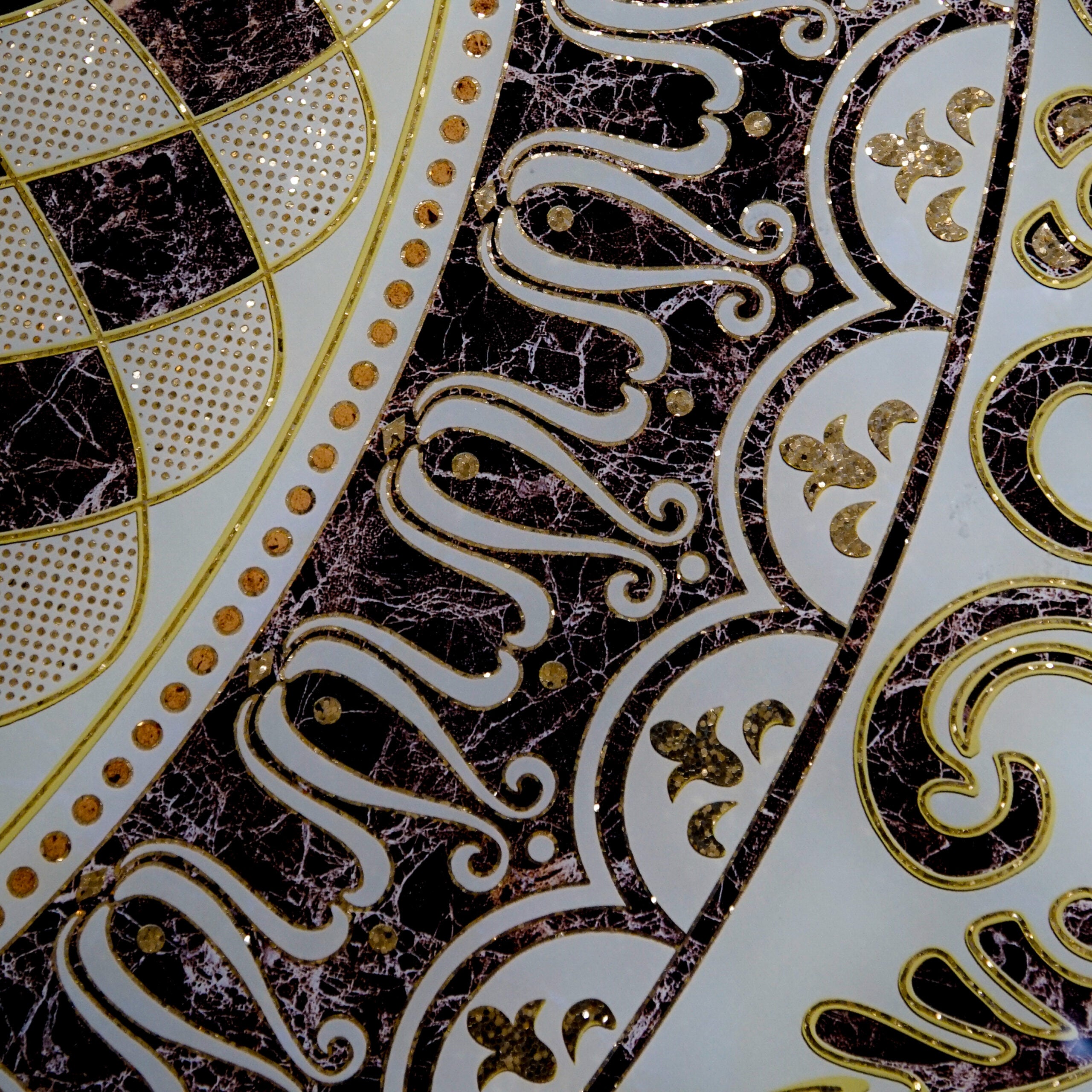 Superstar Gold Decor 120cm x 120cm Wall & Floor Tile (4 Tile Set)