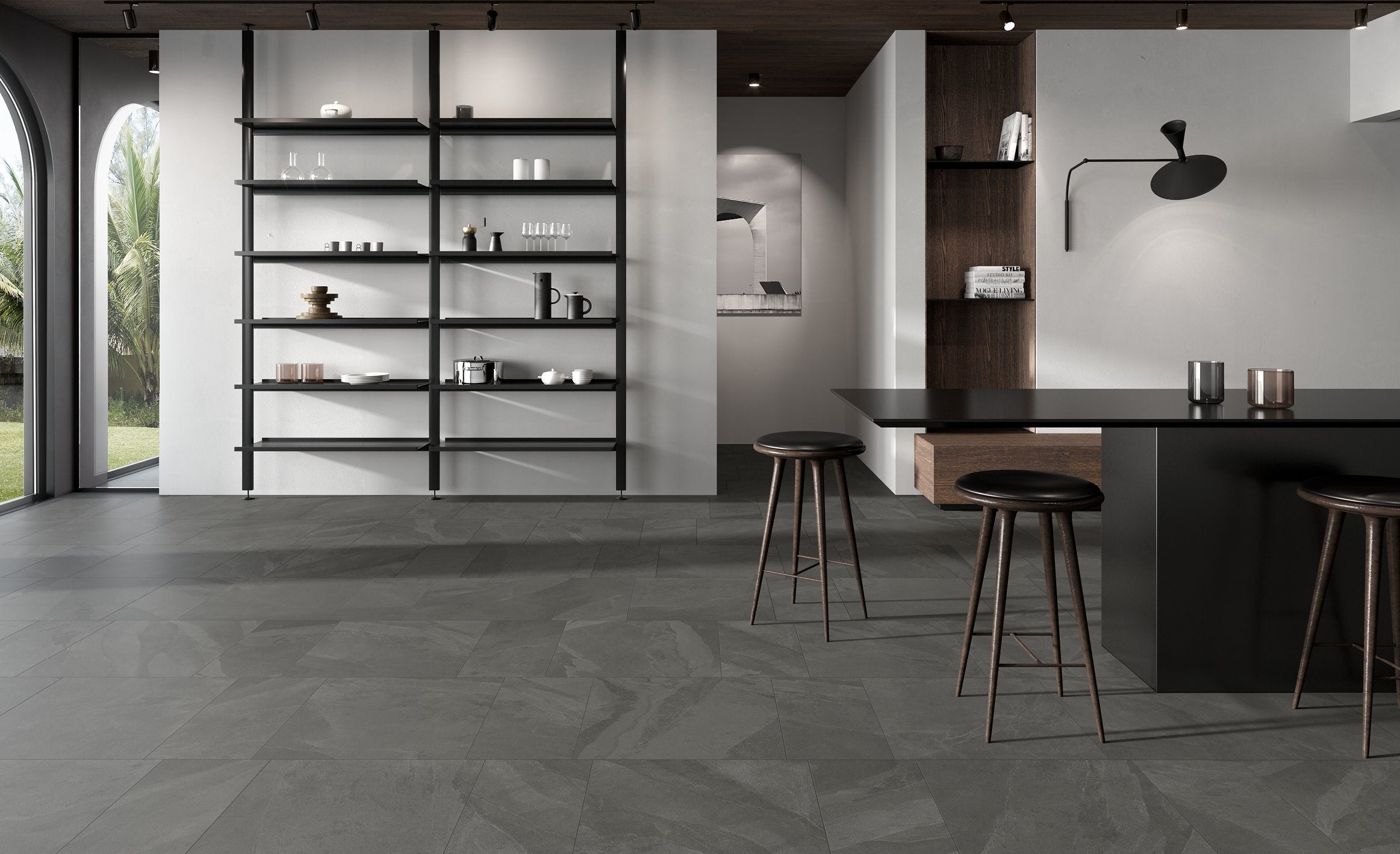 Brazilian Slate Pencil Grey 60cm x 60cm Wall & Floor Tile