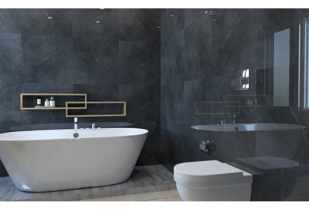 Camila Midnight 60cm x 60cm Wall & Floor Tile