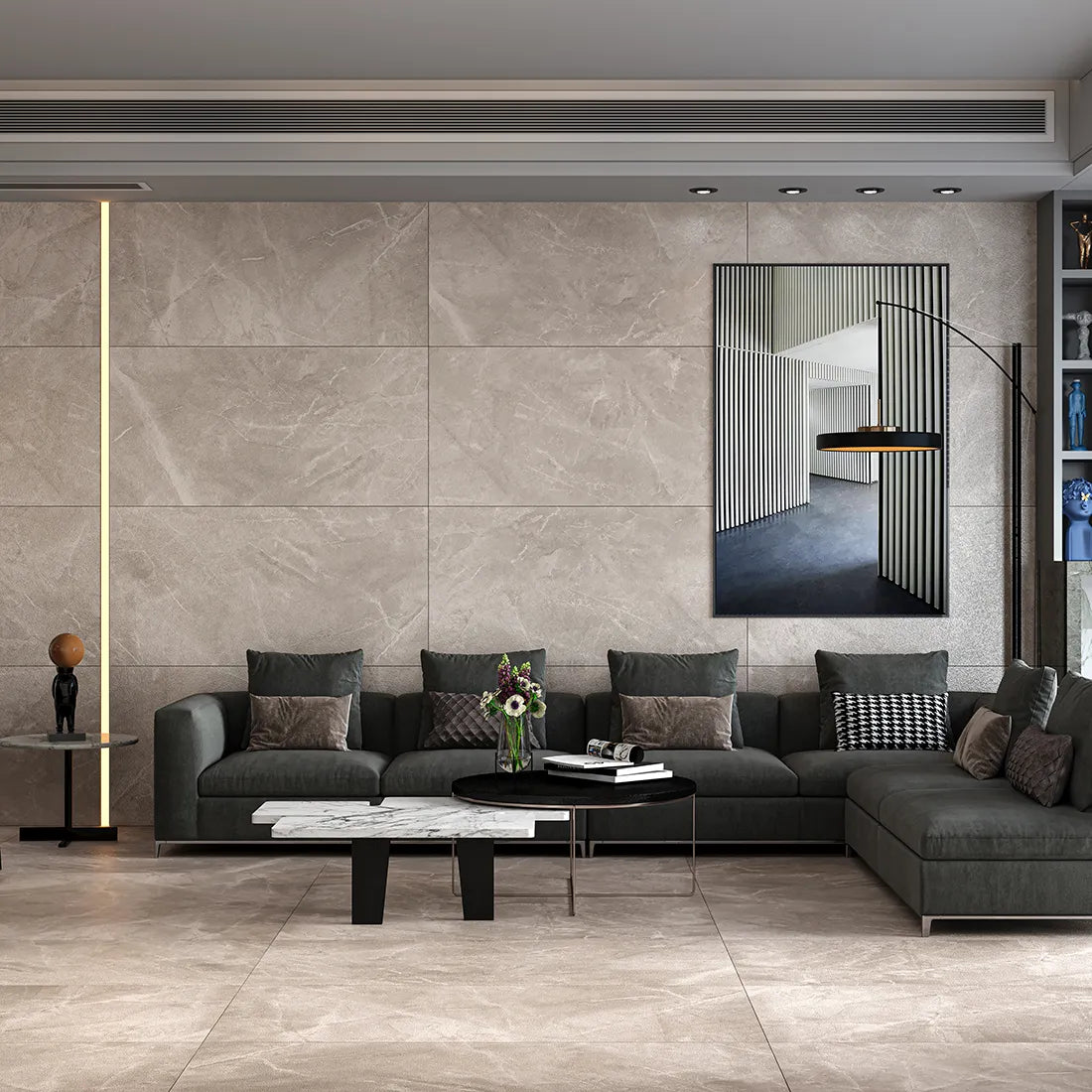 Armani Grey Lappato Finish 60cm X 120cm Wall & Floor Tile