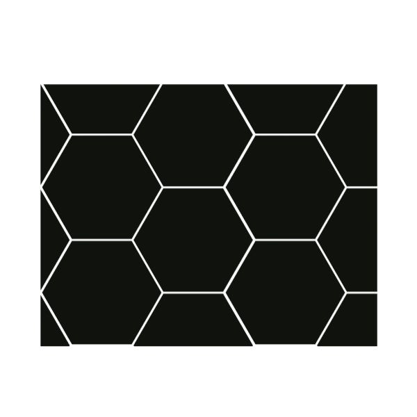 Hexagon Black 7.5cm x 30cm Wall Tile