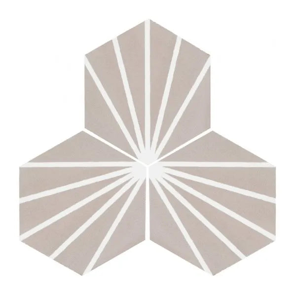 Hex Blaze Grey 14cm x 16.3cm Wall & Floor Tile