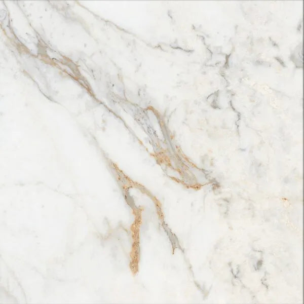 Icon Gold White Polished 60cm x 60cm Wall & Floor Tile