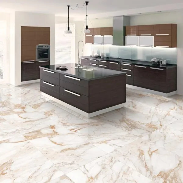 Icon Gold White Polished 60cm x 120cm Wall & Floor Tile