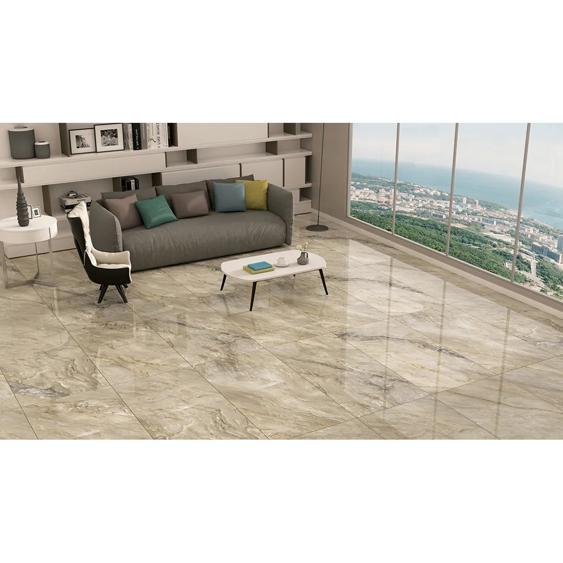 Jarkarta Beige Polished 60cm X 120cm Wall & Floor Tile