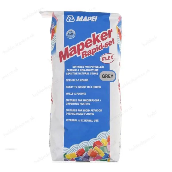 Mapei Mapeker Flexible Grey Rapidset Wall & Floor Tile Adhesive Pallet Deal 20KG