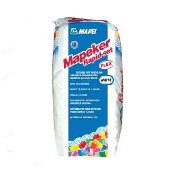 Mapei Mapeker Flexible White Rapidset Wall & Floor Tile Adhesive Pallet Deal 20KG