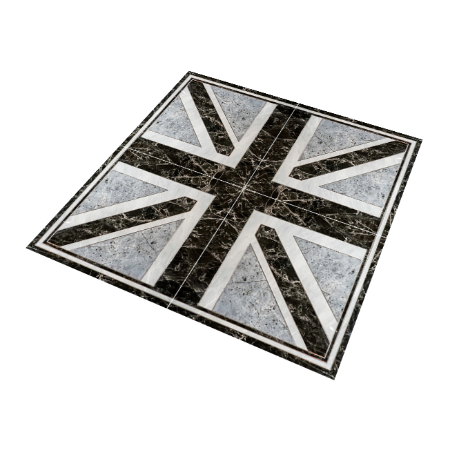Union Jack Decor 120cm x 120cm Wall & Floor Tile (4 Tile Set)